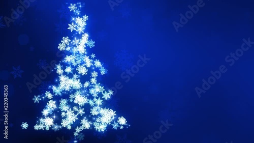 Blue Snow Flake Christmas Tree