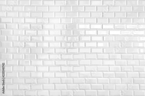 White brick wall texture background with space for text. White bricks wallpaper. Home interior decoration. Architecture concept