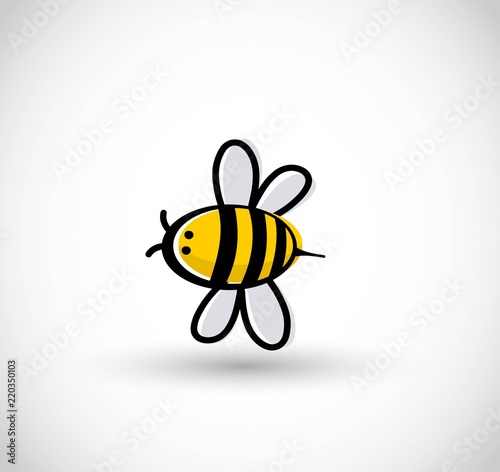Cute bee vector illustration
