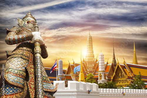 Demon Guardian in Wat Phra Kaew Grand Palace photo