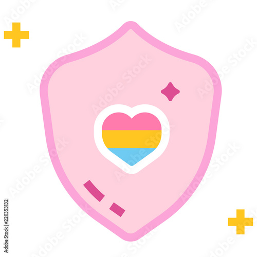 LGBT protection flat illustration