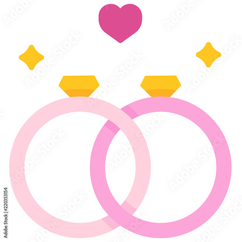 LGBT marriage flat illustration