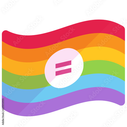 LGBT equality flat illustration