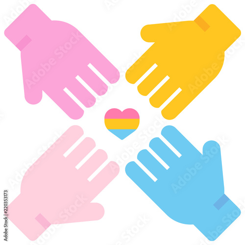 LGBT community flat illustration