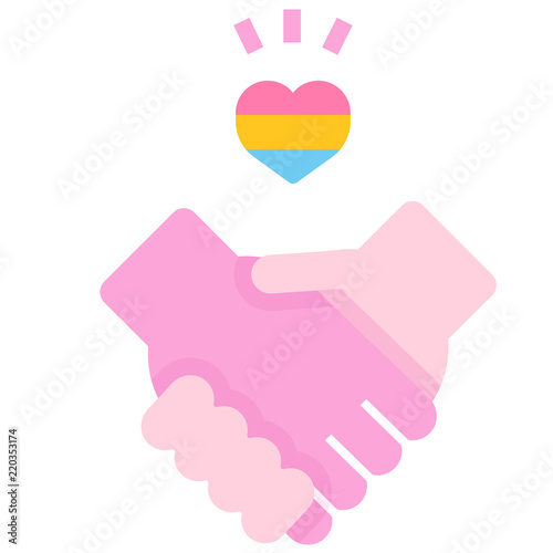 LGBT acceptance flat illustration