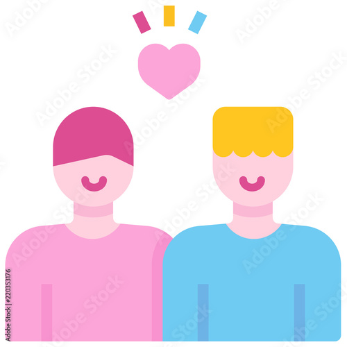 Gay homosexual flat illustration