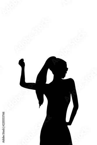 Silhouette girl illustration