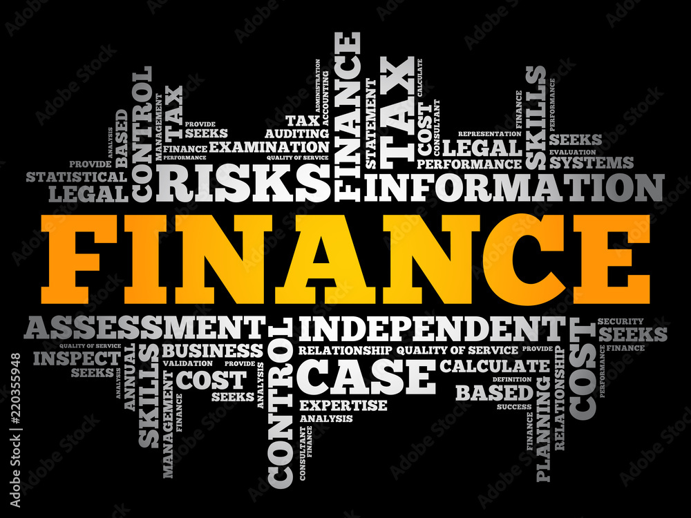 FINANCE word cloud collage, business concept background FINANCE word cloud collage, business concept background