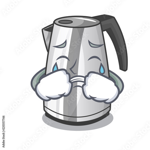 Crying kitchen electric kettle on a mascot