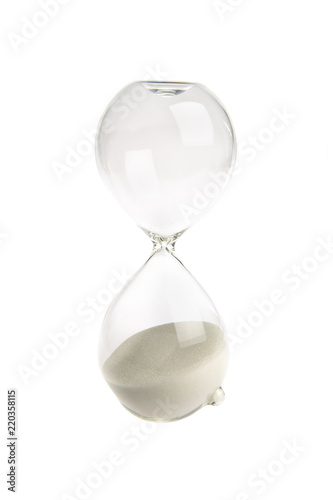 Hourglass empty isolated on white