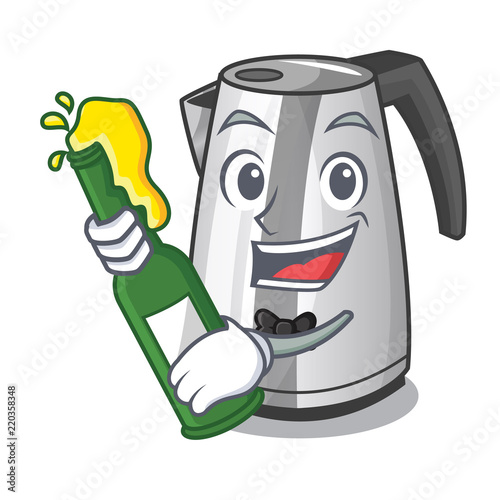 With beer mascot cartoon household kitchen electric kettle