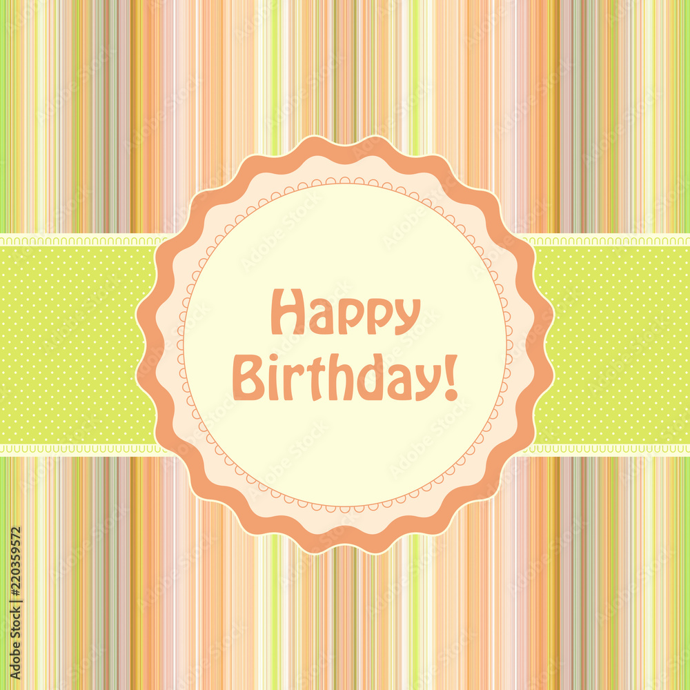 Naklejka premium Happy birthday greeting card