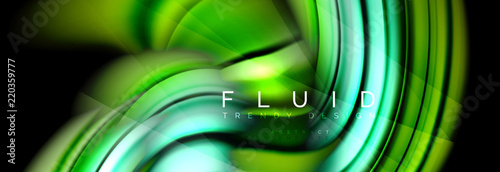 Wave fluid flowing colors motion effect, holographic abstract background. Vector illustration