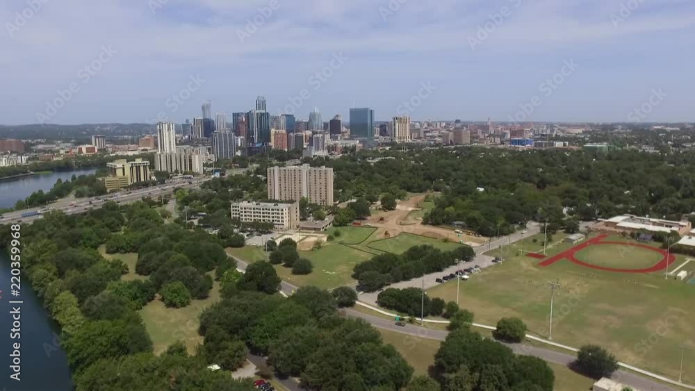 Aerial View of Austin, Texas from the Lady Bird Lake Aerial View of Austin, Texas from the Lady Bird Lake