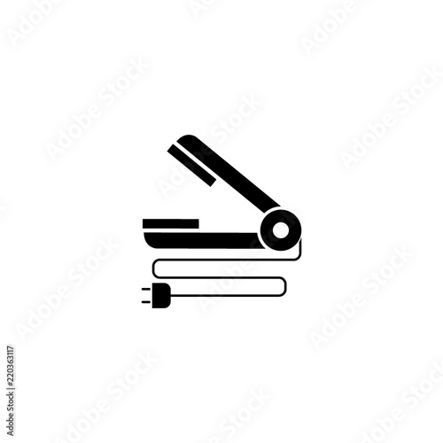 Hair straightening vector icon