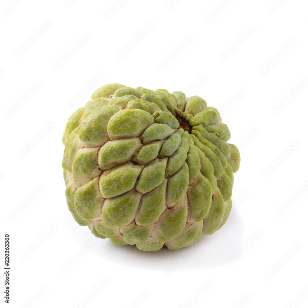 custard apple fruit isolated on a white background custard apple fruit isolated on a white background