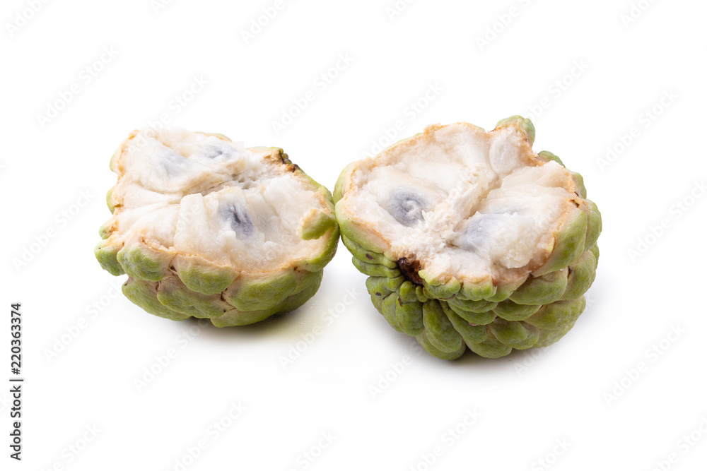 Fototapeta premium custard apple fruit isolated on a white background