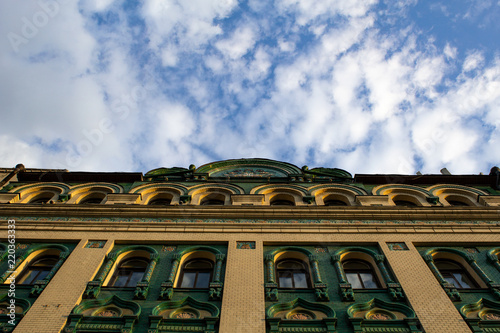 building and sky with symmetry