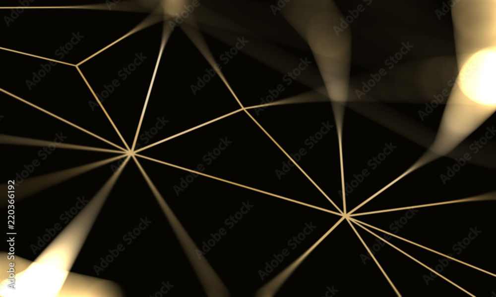 Gold black background with luxury geometric texture pattern.
