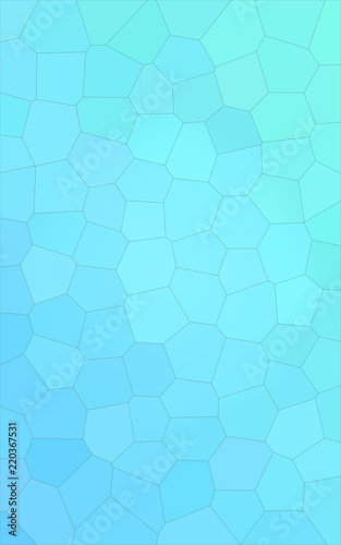 Green and blue pastel Big Hexagon vertical background illustration.