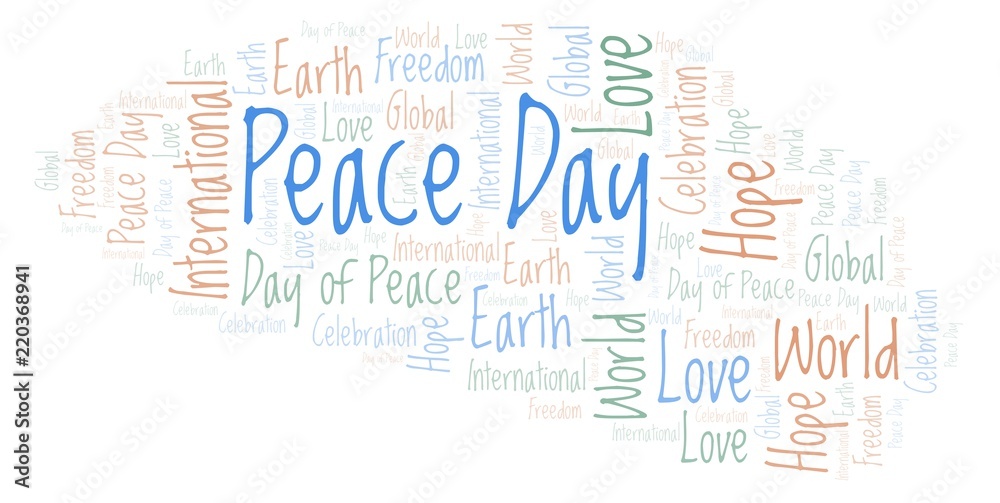 Peace Day word cloud.