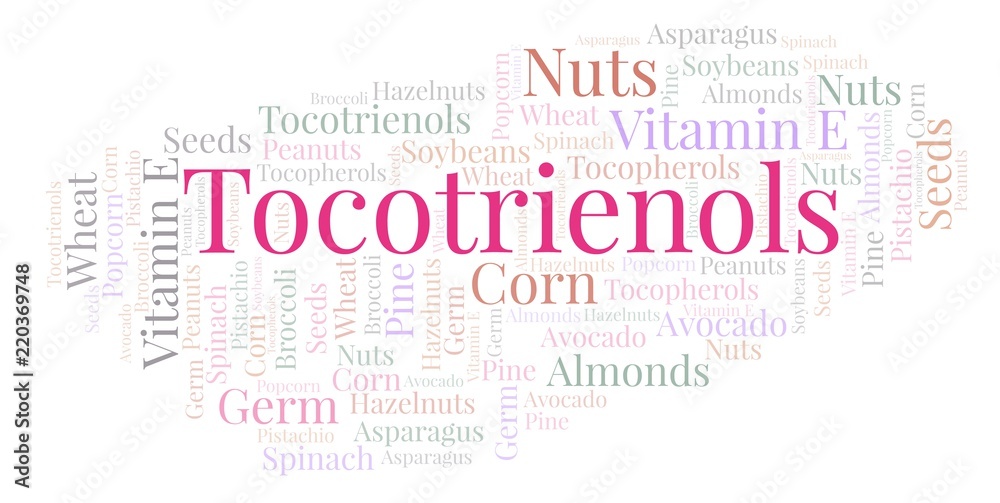 Fototapeta premium Tocotrienols word cloud.