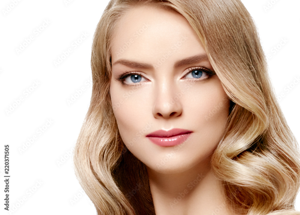 Amazing Woman Blond. Beautiful Girl studio face portrait. Amazing Woman Blond. Beautiful Girl studio face portrait.