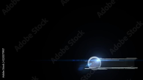 Lower third 3d animation in a mechanic style.