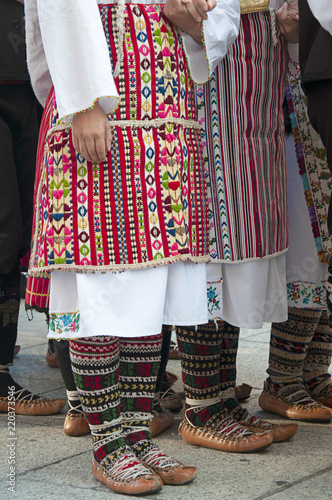 Detail of one of the folk costume from the Republic of Serbia
