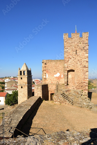 Tower and the Misericordia church, Mogadoura, Tras os Montes, Portugal photo