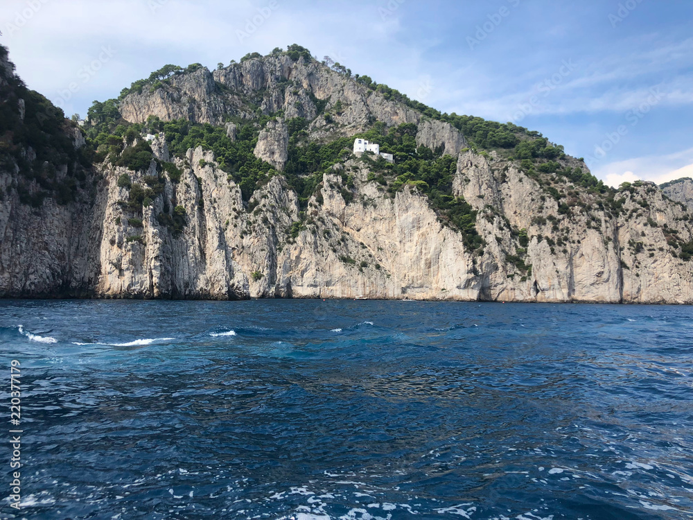 The Faraglioni Rocks on the coast of the island of Capri, Italy