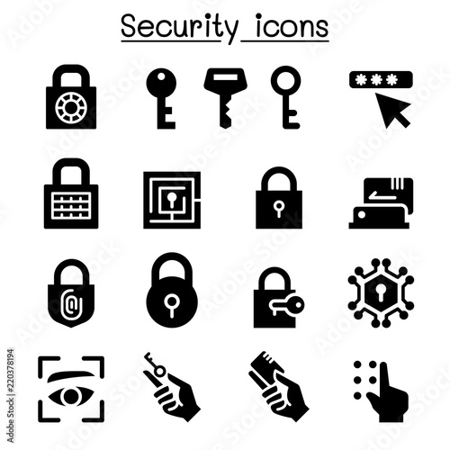 Security icon set