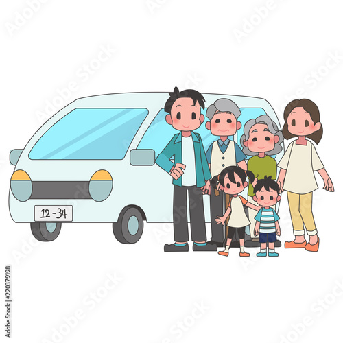 家族　3世帯　自家用車