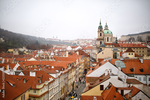 Top view of building in Prague