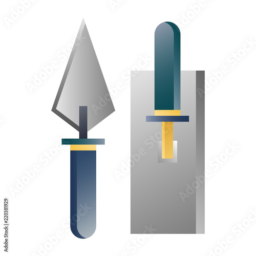 Trowel gradient illustration