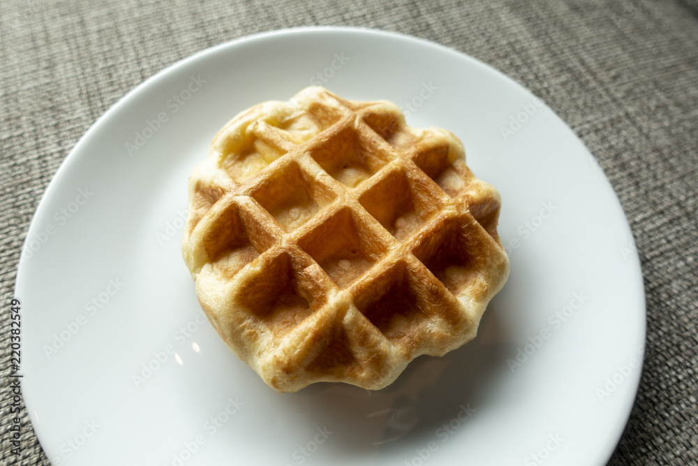 Waffle in dish Waffle in dish
