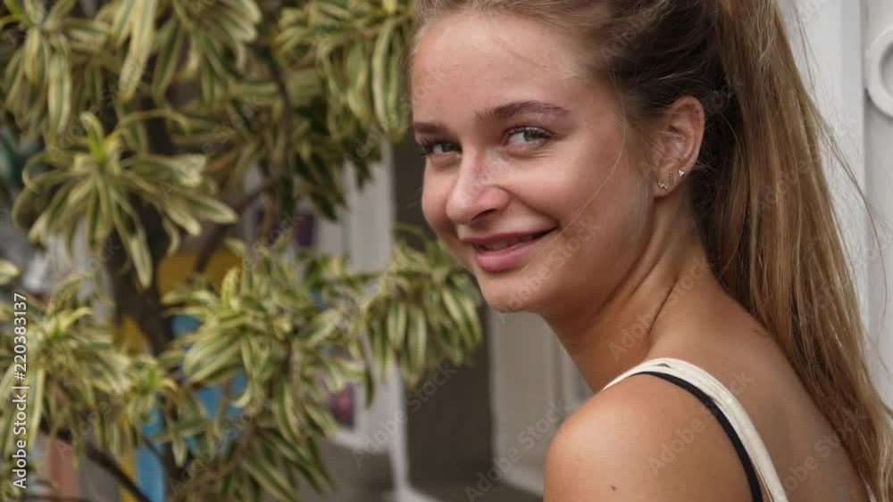 Beautiful woman smiling Beautiful woman smiling
