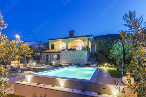 House and swimming pool