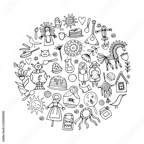 Maslenitsa or Shrovetide. Background for your design