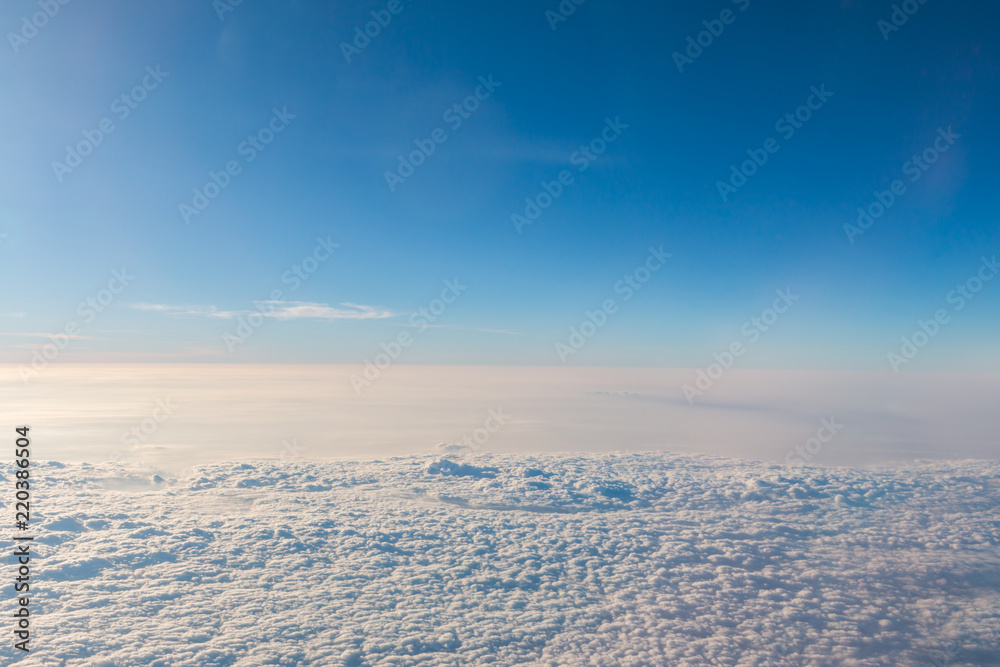 Blue sky and Cloud was taken on a plane