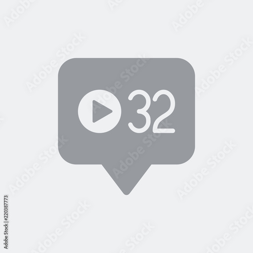 Counter of video views or song play