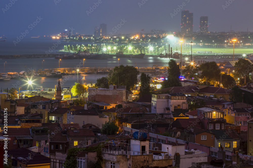 Evening view of Istanbul, Turkey