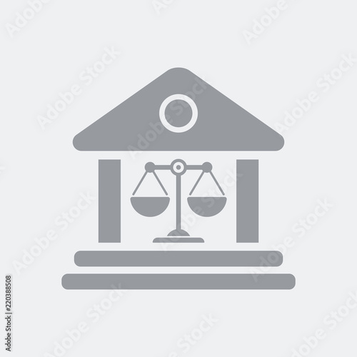 Legal institute flat icon