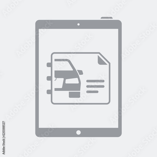 Automotive document online on tablet