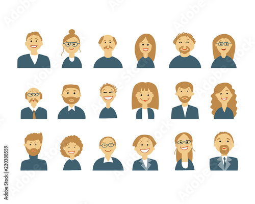 Business people, set of simple icons for ypur design