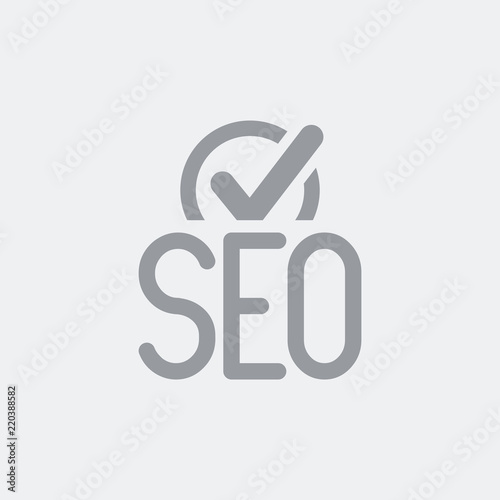 Checked seo concept icon