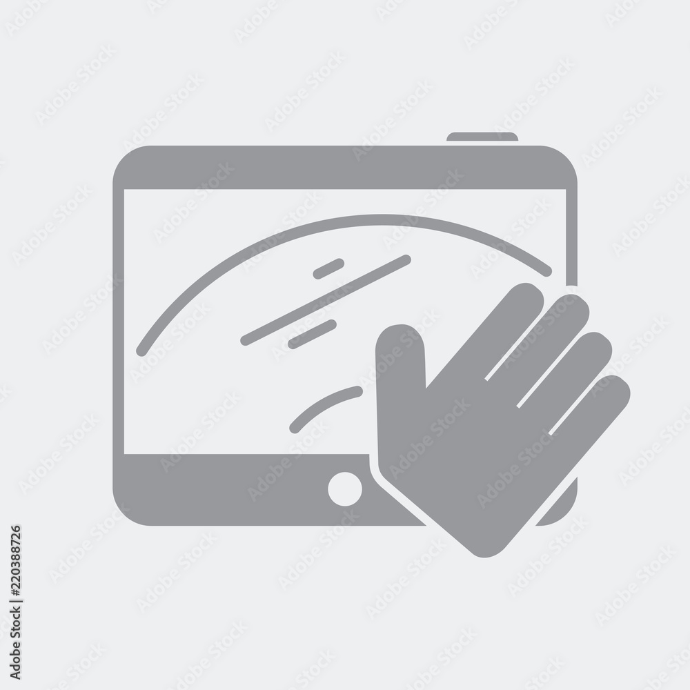 Hand gesture to clean screen Hand gesture to clean screen