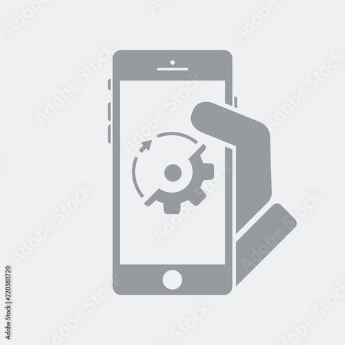 Smartphone settings flat icon