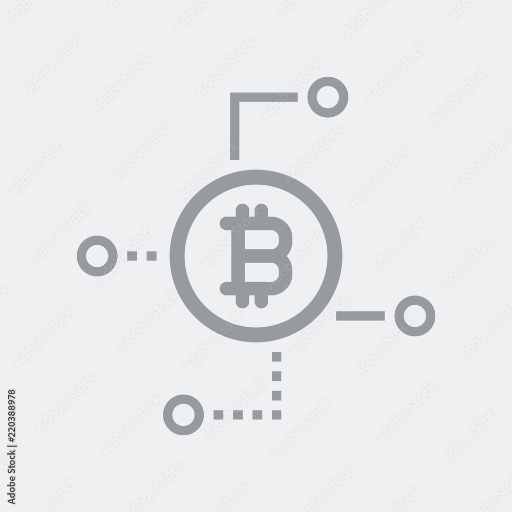 Bitcoin web network icon Bitcoin web network icon