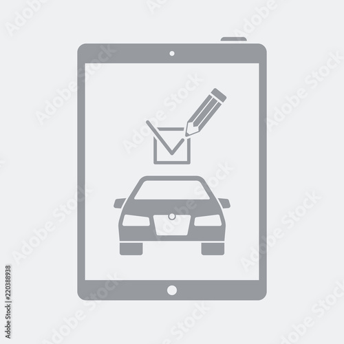 Online car choice on tablet